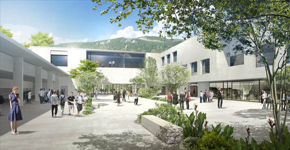Photo des aménagements de la cour