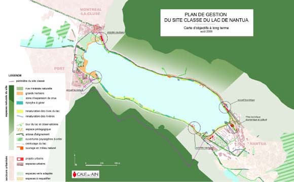 Photo grand format d'une carte du lac