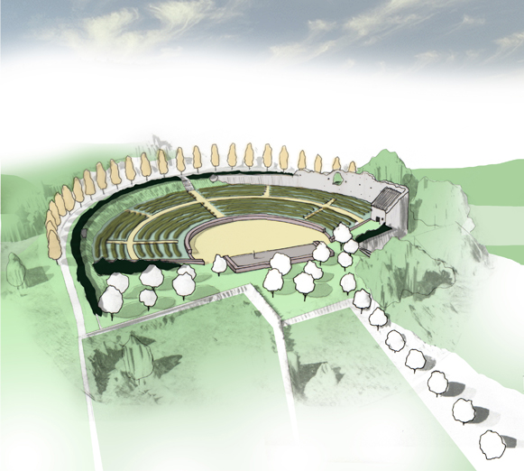 vue cavalière du projet